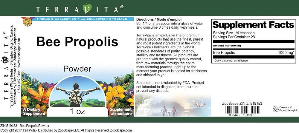 Terravita Bee Propolis Powder (1 oz, ZIN: 519153) - image 3