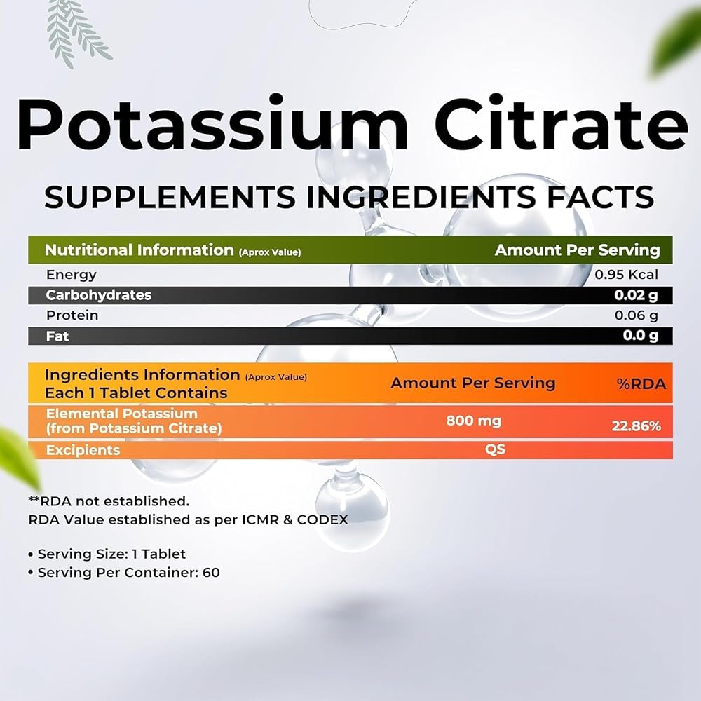 Generic Potassium Citrate 800 mg - 60 Vegetarian Tablets - image 2