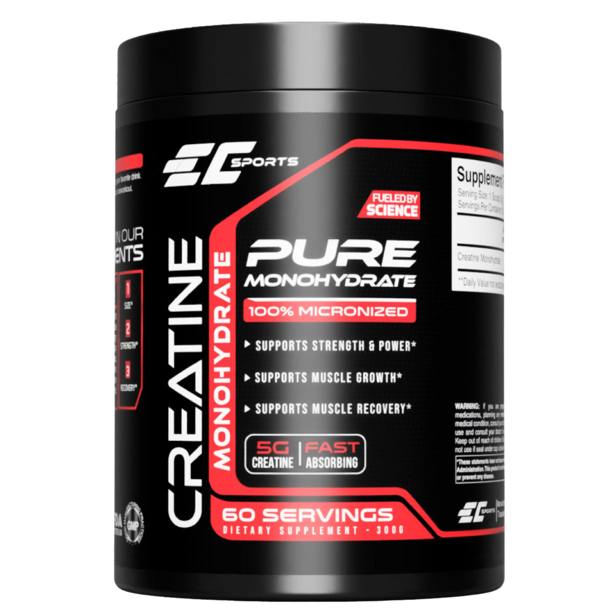Earth's Creation Creatine 100% Pure Powder - 30 Servings