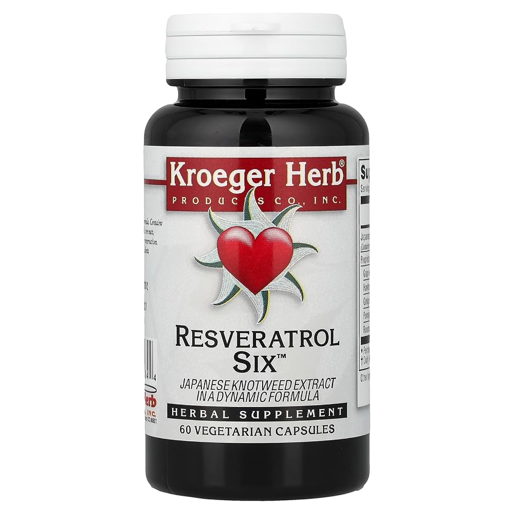 Kroeger Herb Co Resveratrol Six - 60 Vegetarian Capsules