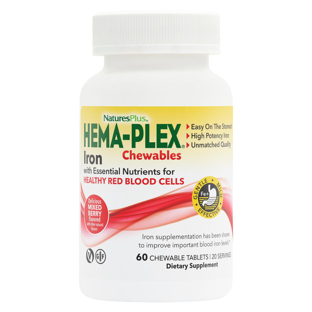 NaturesPlus Hema-Plex Iron 85 mg - 60 Chewables
