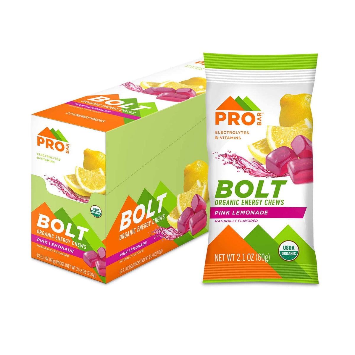 PROBAR Bolt Organic Energy Chews for Running & Cycling - 12 Pack