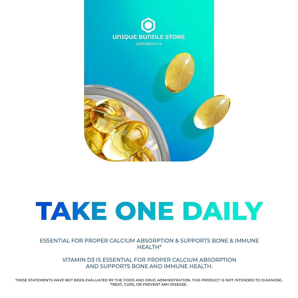 Unique Bundle Store Extra Strength Vitamin D3 5000 IU
