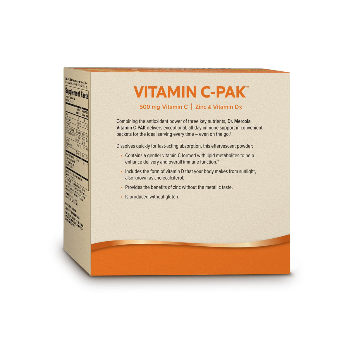 Dr. Mercola Vitamin C-PAK Orange Flavor Immune Support - 30 Packets - image 2