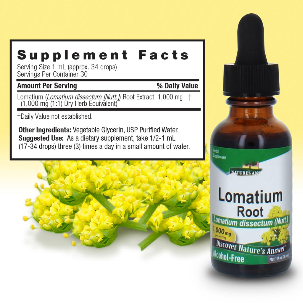 Nature's Answer Lomatium Root Alcohol Free - 2 fl oz - image 3