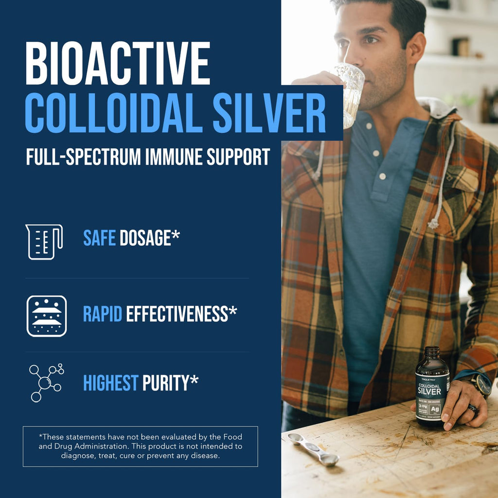 Triquetra Health Bioactive Colloidal Silver Liquid 30 PPM - 8 Fl Oz - image 2