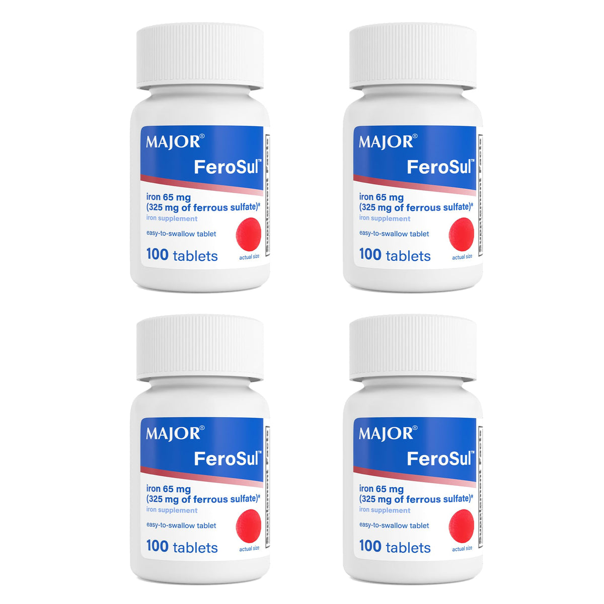 MAJOR Ferosul - Ferrous Sulfate 325mg Tablets with 65mg of Elemental