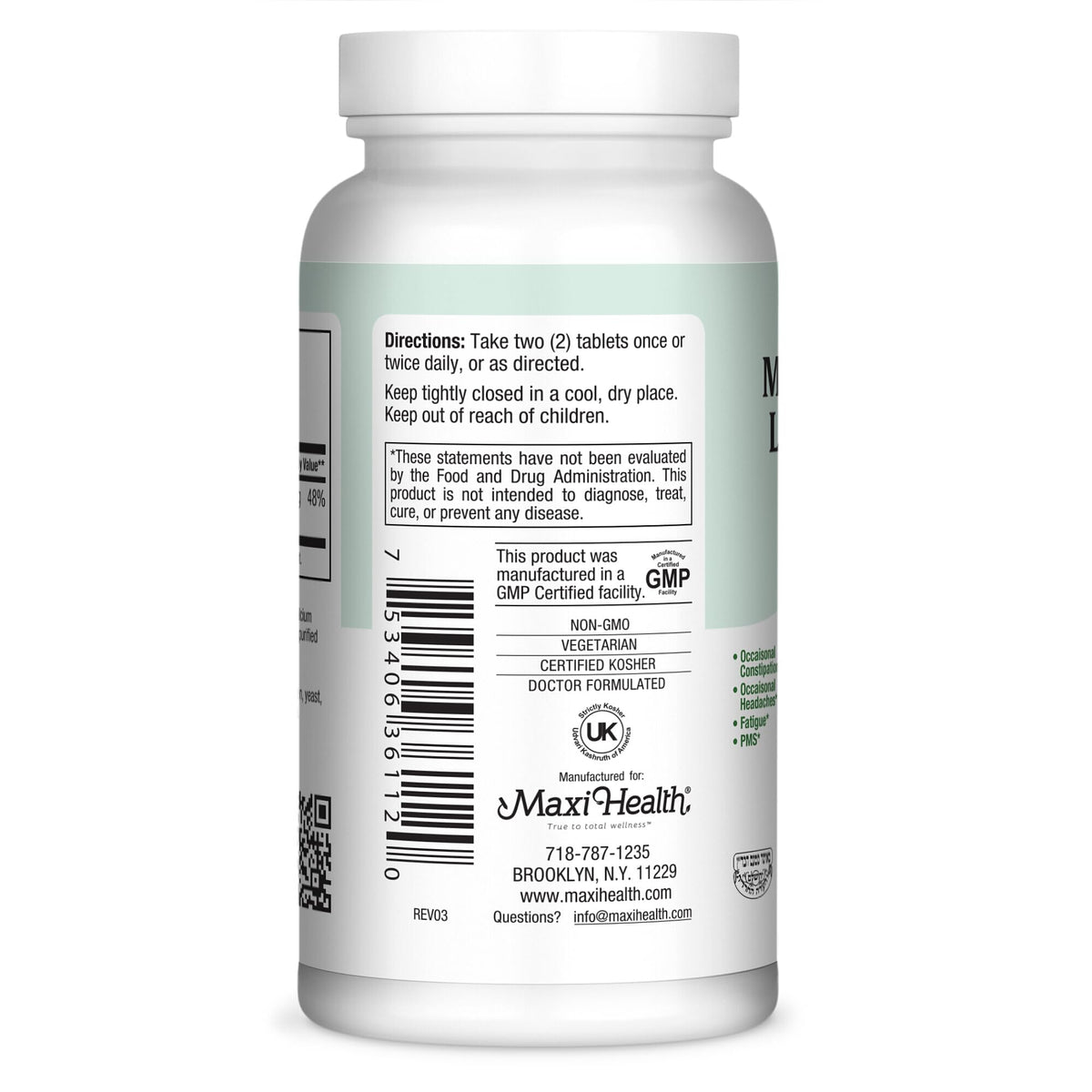 Maxi Health Magnesium Glycinate 200mg - 120 Tablets - image 3