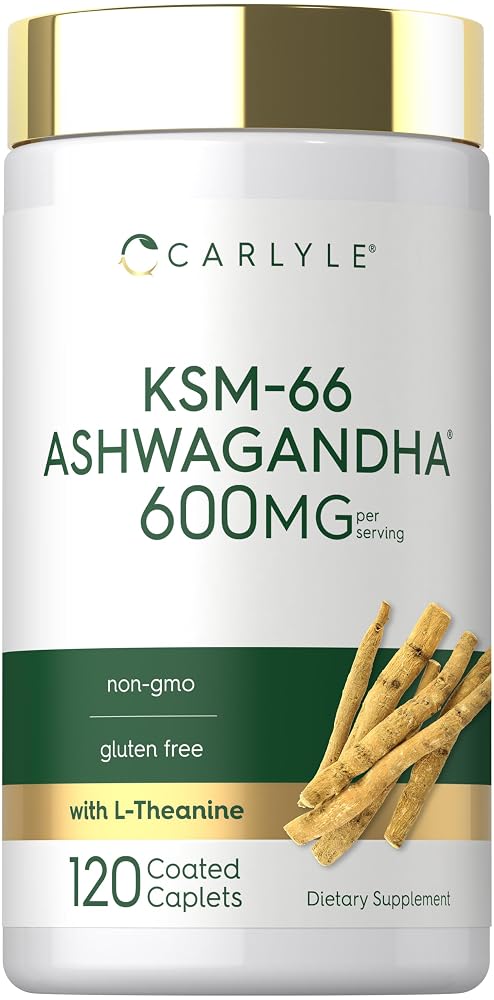 Carlyle KSM-66 Ashwagandha Root Extract 600mg - 120 Caplets