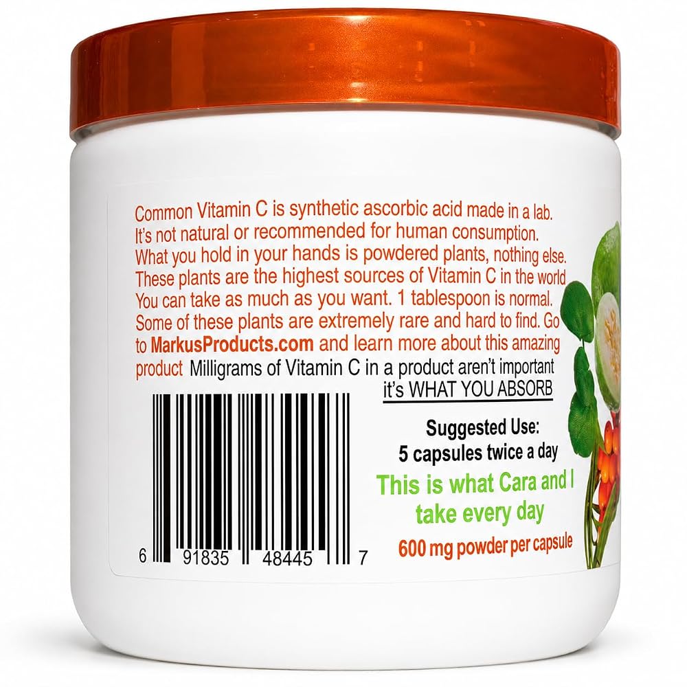 Markus Wild Force Vitamin C Capsules - 300 Vegetarian Capsules - image 3