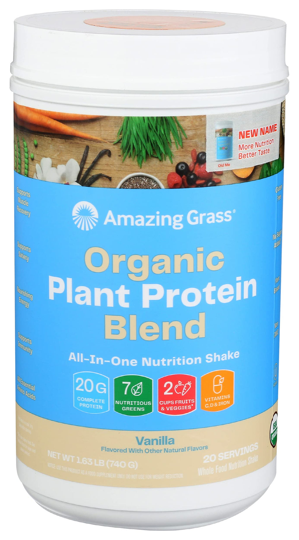 Amazing Grass Organic Plant Protein Blend: Vegan Protein Powder