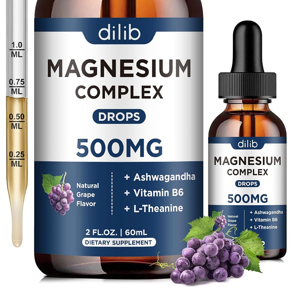 dilib Magnesium Glycinate, Citrate, Malate Liquid Drops-Triple