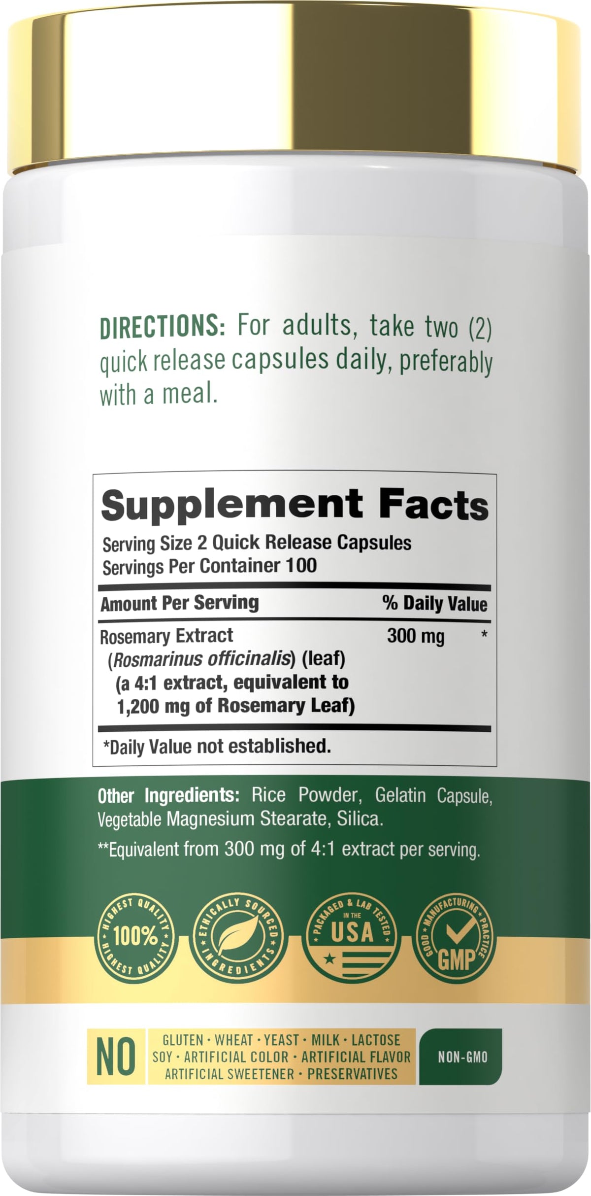 Carlyle Rosemary Extract - 200 Capsules - image 2