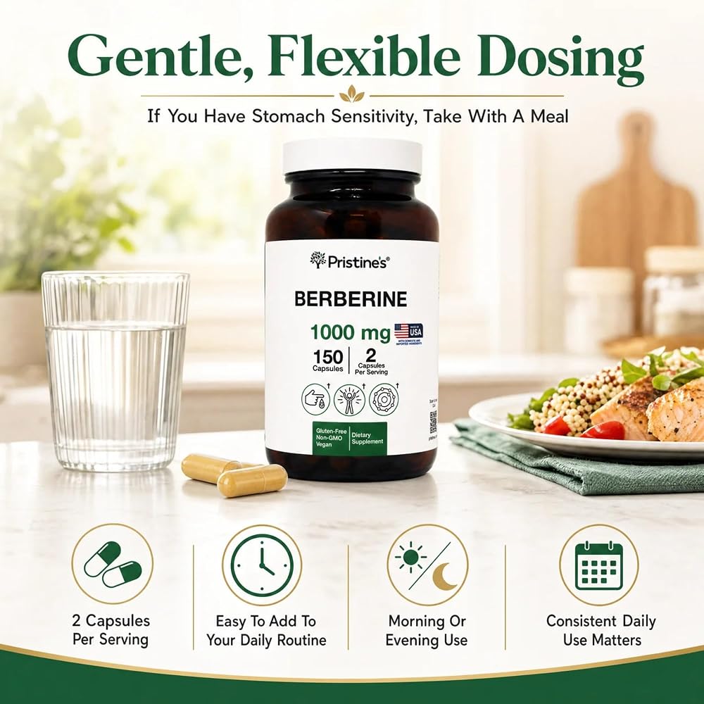 PRISTINE'S Berberine 1000mg Supplement Capsules - 150 Count - image 3