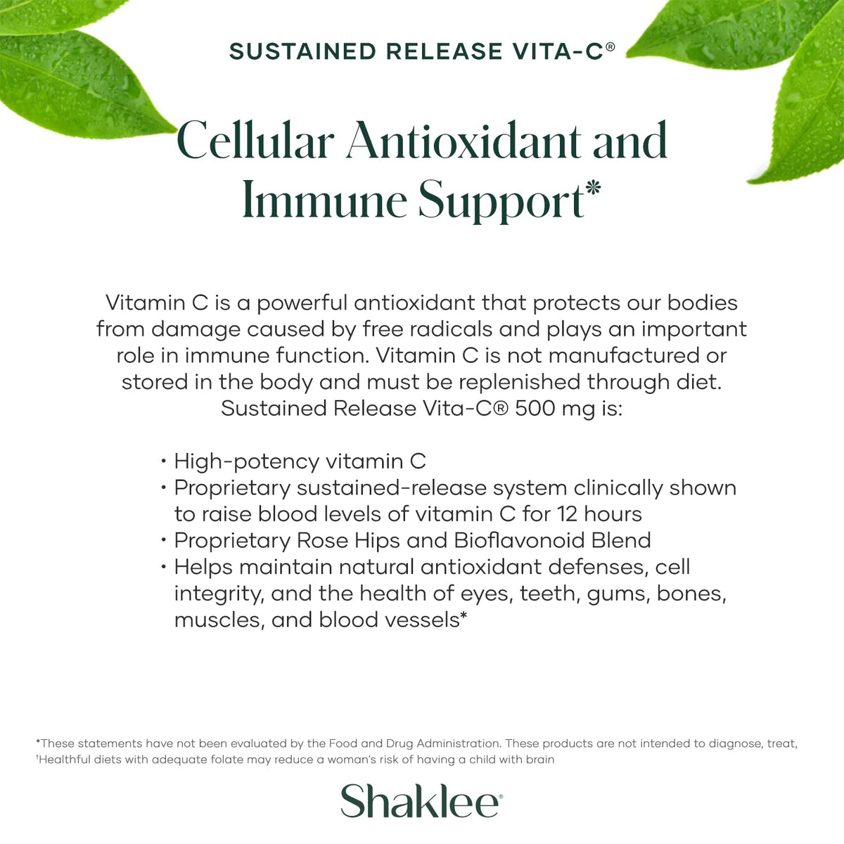 Shaklee Sustained Release Vita-C 500 mg - 180 Tablets - image 4