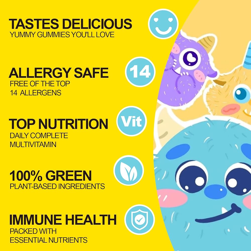 MEGNETA Kids Multivitamin & Omega Gummies with Fish Oil - 60 Gummies - image 2