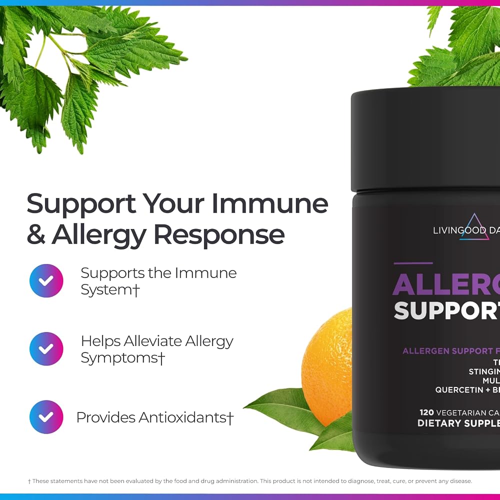 Livingood Daily Allergen Support Immune Supplement - 120 Capsules - image 5
