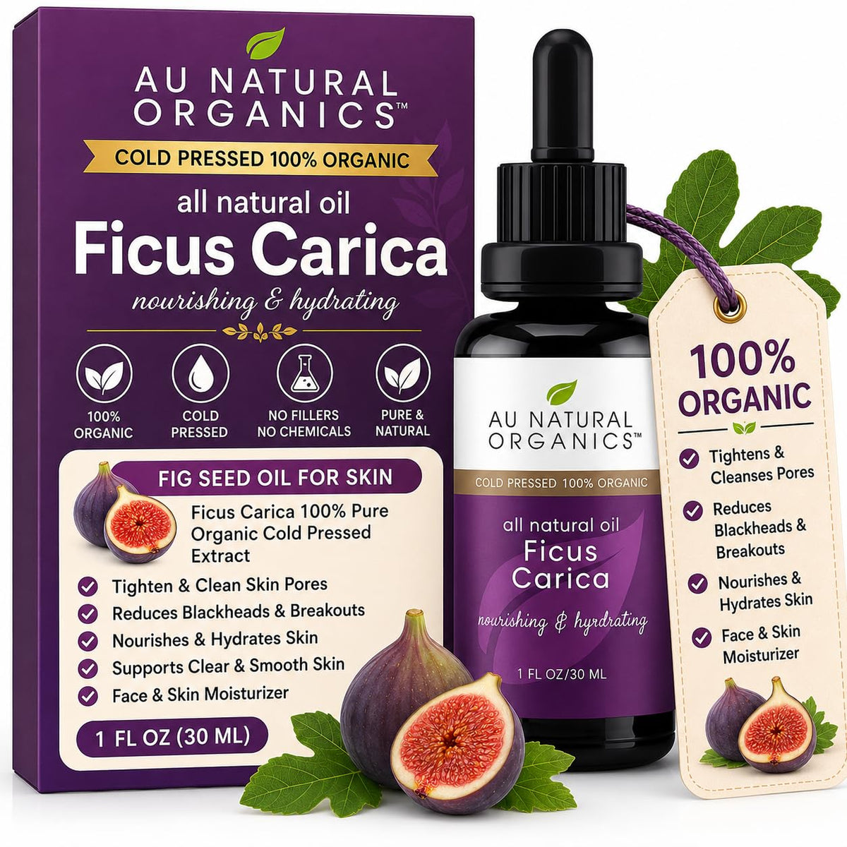 Au Natural Organics Fig Seed Oil for Skin - 30ml
