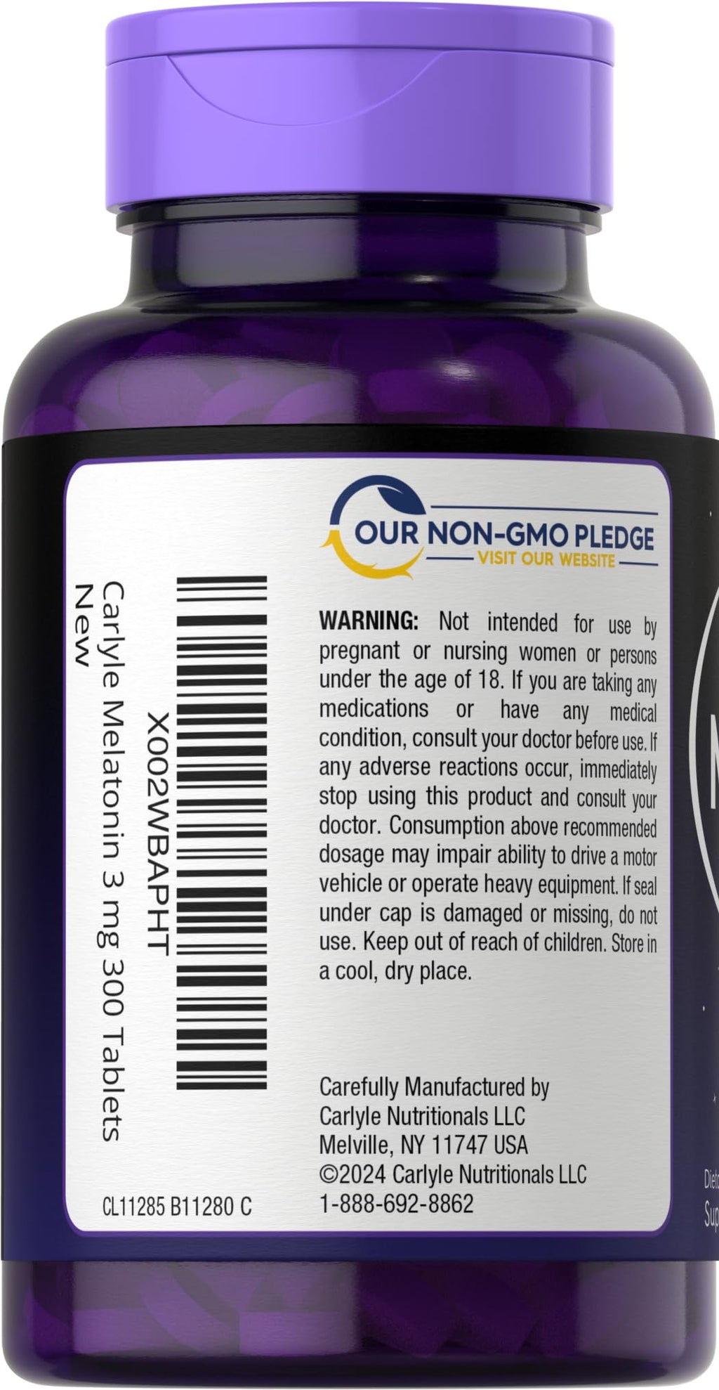Carlyle Melatonin 3mg Tablets - 300 Count - image 3