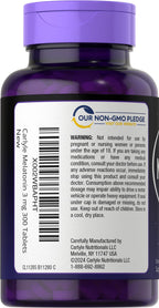 Carlyle Melatonin 3mg Tablets - 300 Count - image 3