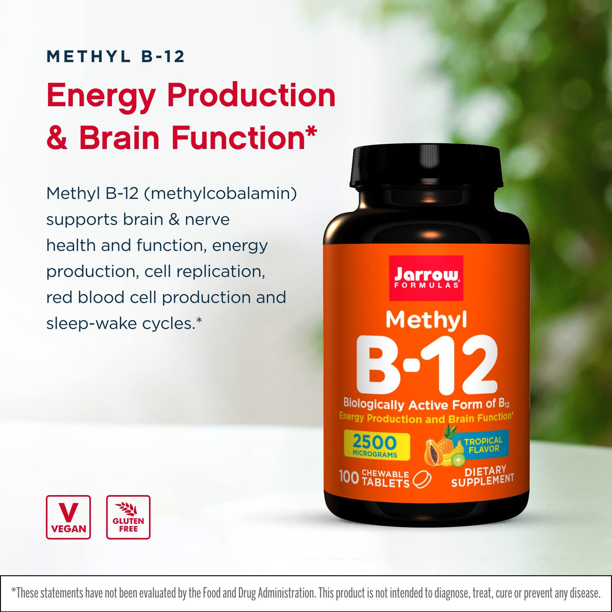 Jarrow Formulas Methyl B-12 2500 mcg - 100 Tablets - image 3