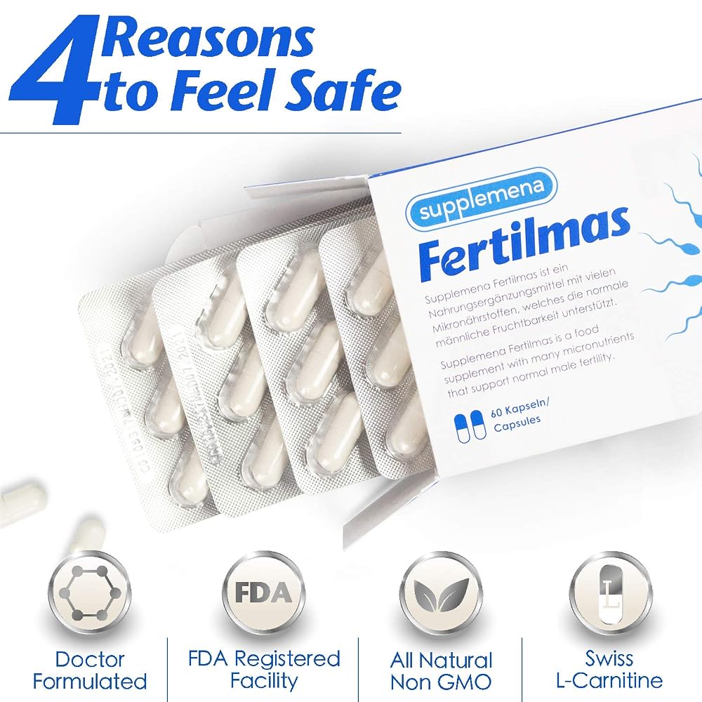 Supplemena Fertilmas Male Fertility Supplement - 60 Vegetarian Capsules - image 3