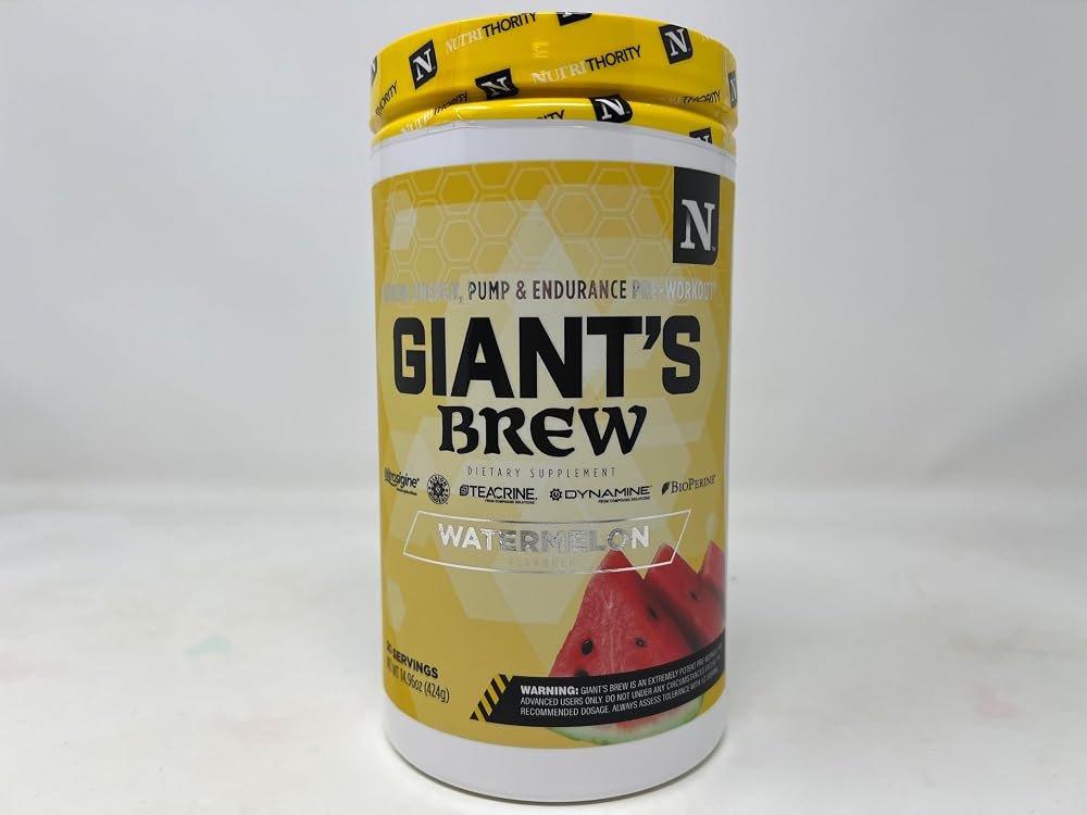 Nutrithority Giant's Brew Pre Workout Powder Watermelon - 19 oz - image 8