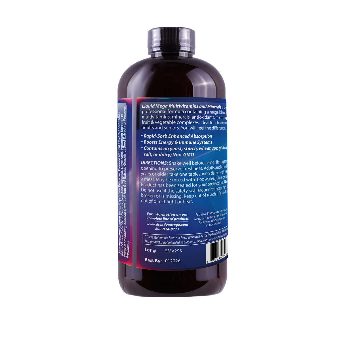Drs Advantage Liquid Mega Multivitamins & Minerals - 16 Fl Oz - image 5