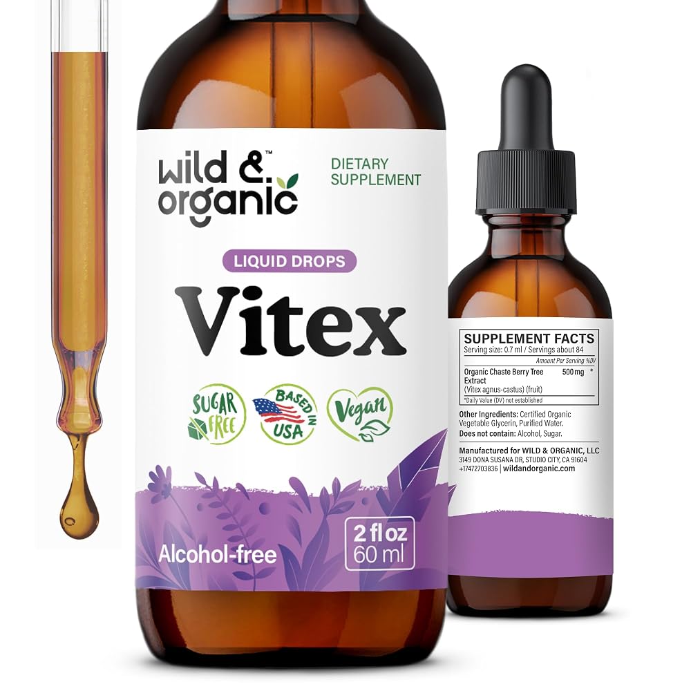 Wild & Organic Vitex Supplement for Women - Organic Chasteberry