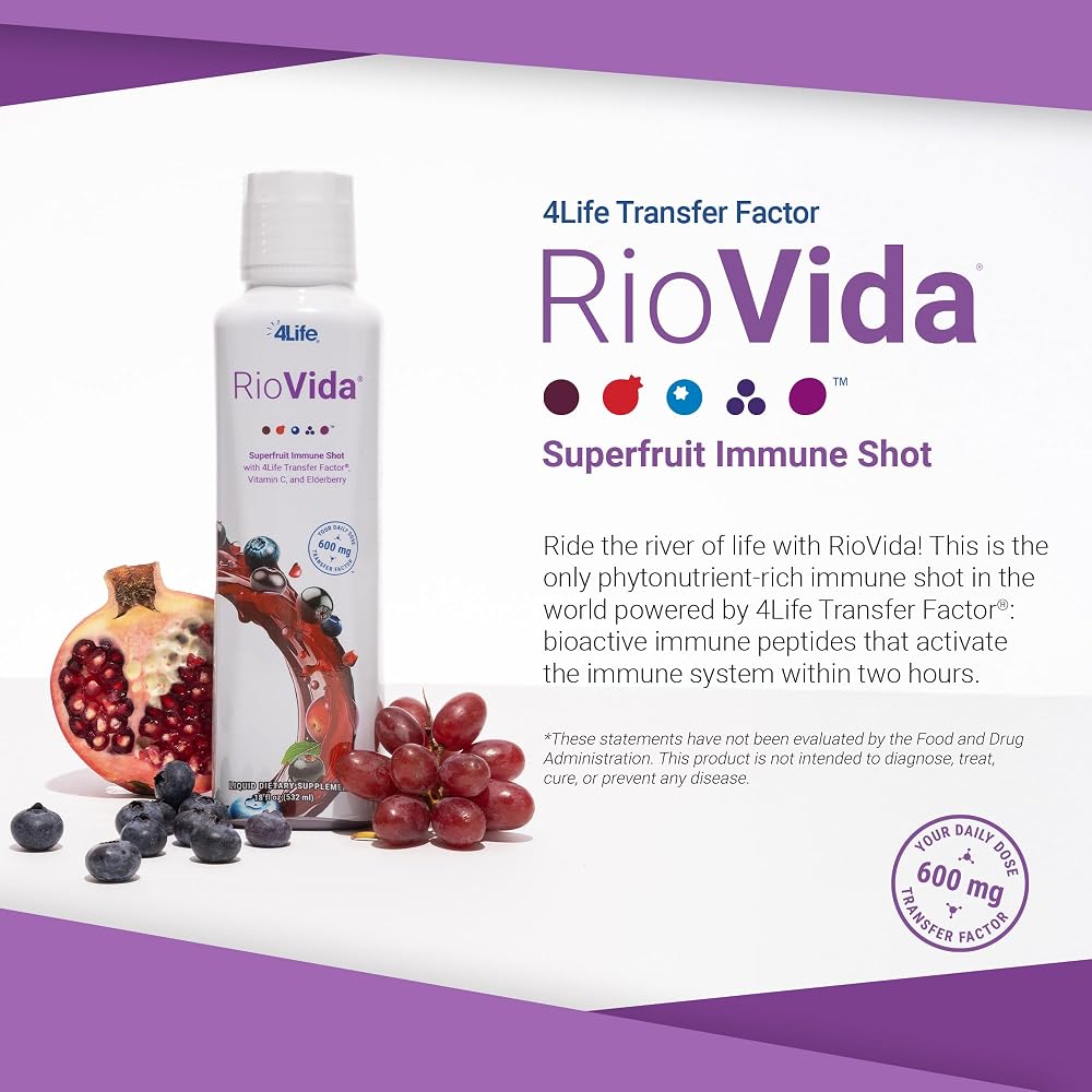 4Life Transfer Factor RioVida Superfruit Juice Immune Shot - 18 fl oz - image 3