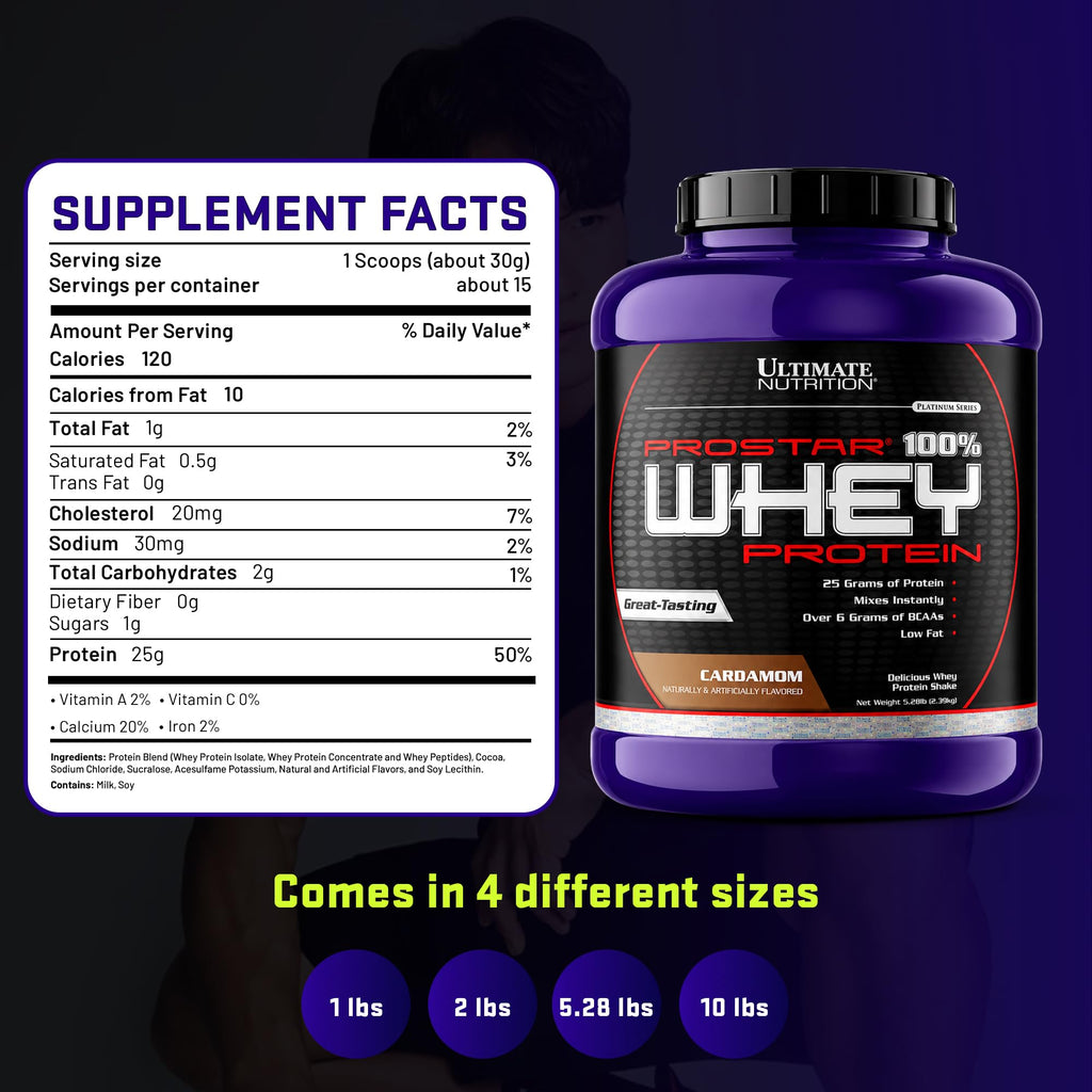 Ultimate Nutrition Prostar Whey Protein Isolate Powder for Muscle Gain