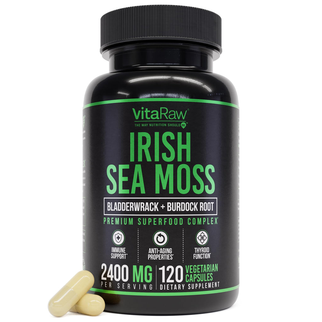 VitaRaw Organic Irish Sea Moss Capsules 2400 mg - 120 Count