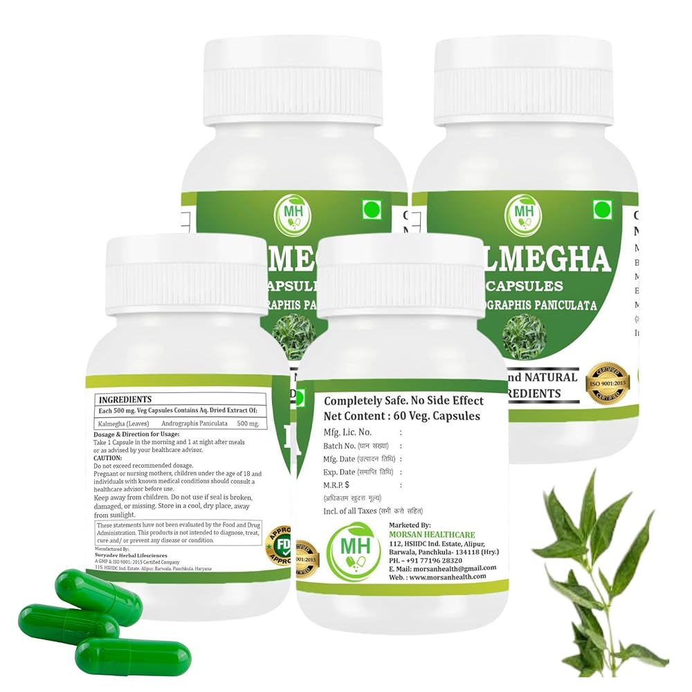Morsan Healthcare Kalmegha Andrographis Paniculata Capsules - 240 Count - image 2