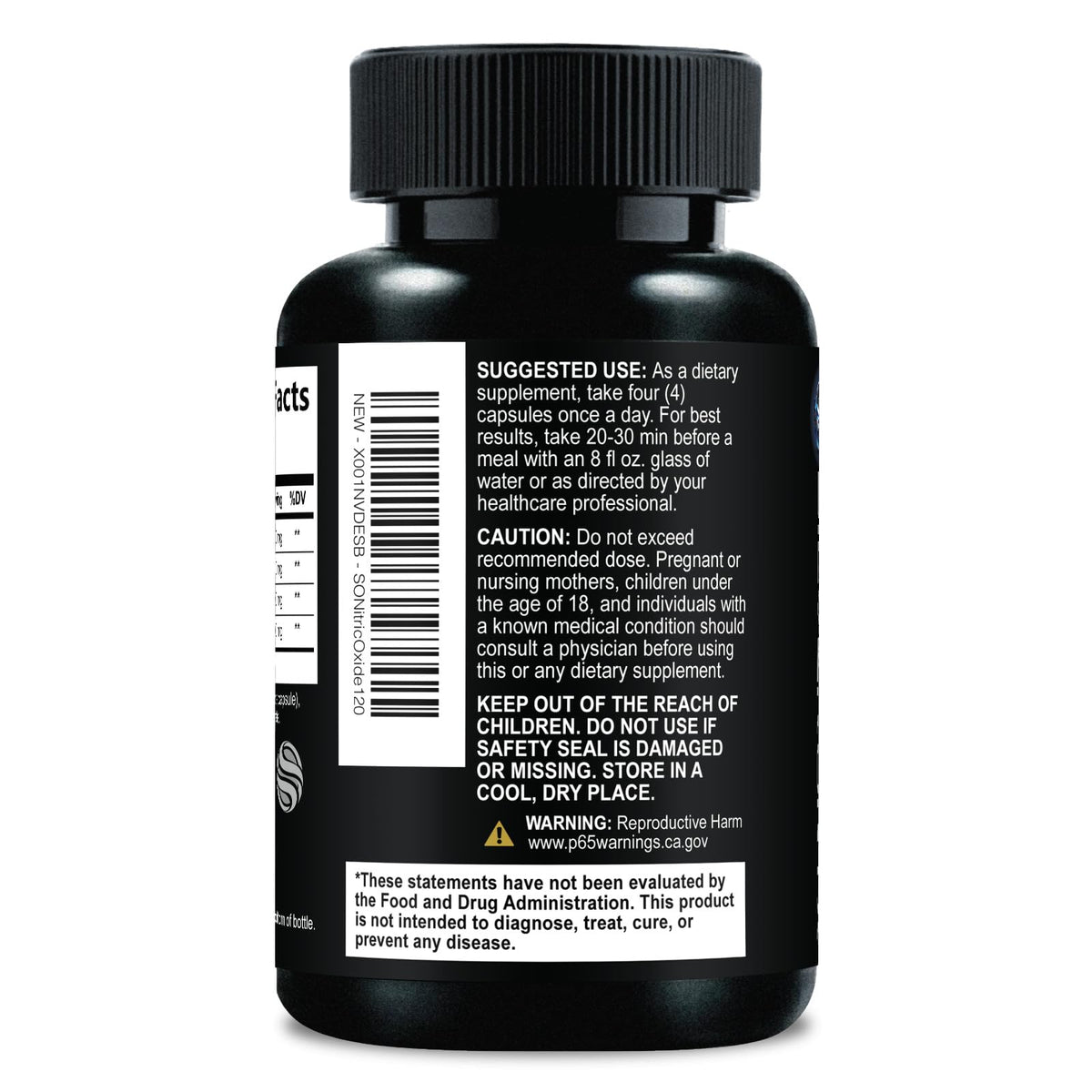 SILVERONYX Nitric Oxide Supplement 3000mg Blend - 3X Strength