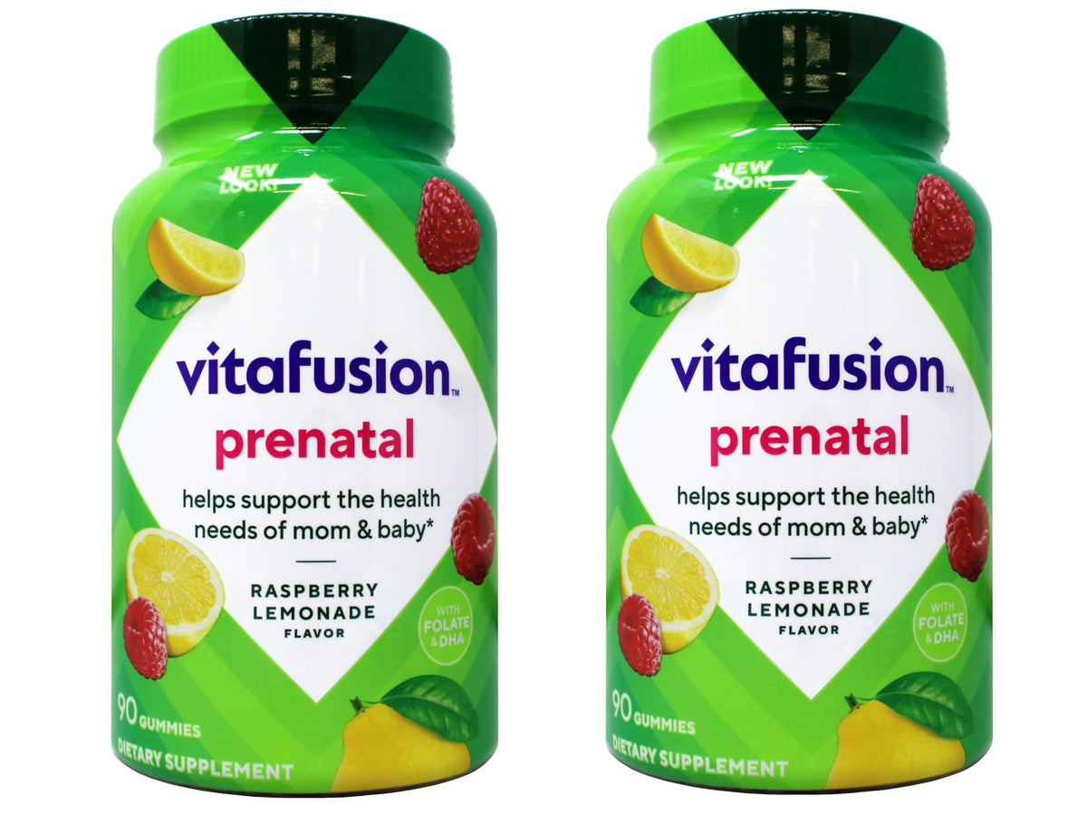 Vitafusion PreNatal Gummies with DHA - 180 Count (Pack of 2)