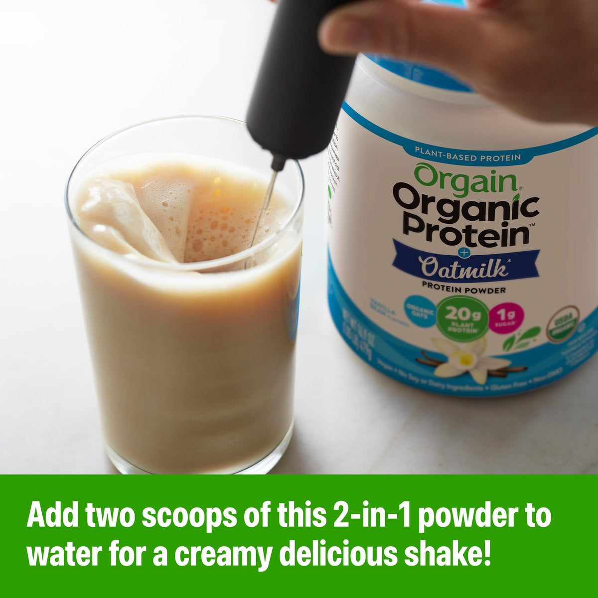 Orgain Organic Vegan Protein Powder + Oat Milk - 20g Plant Based
