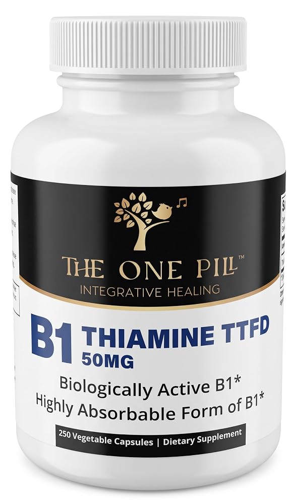 The One Pill Integrative Healing Vitamin B1 Thiamine TTFD 50mg - 250 Capsules