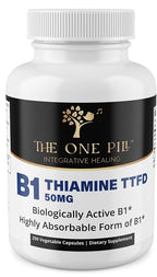 The One Pill Integrative Healing Vitamin B1 Thiamine TTFD 50mg - 250 Capsules
