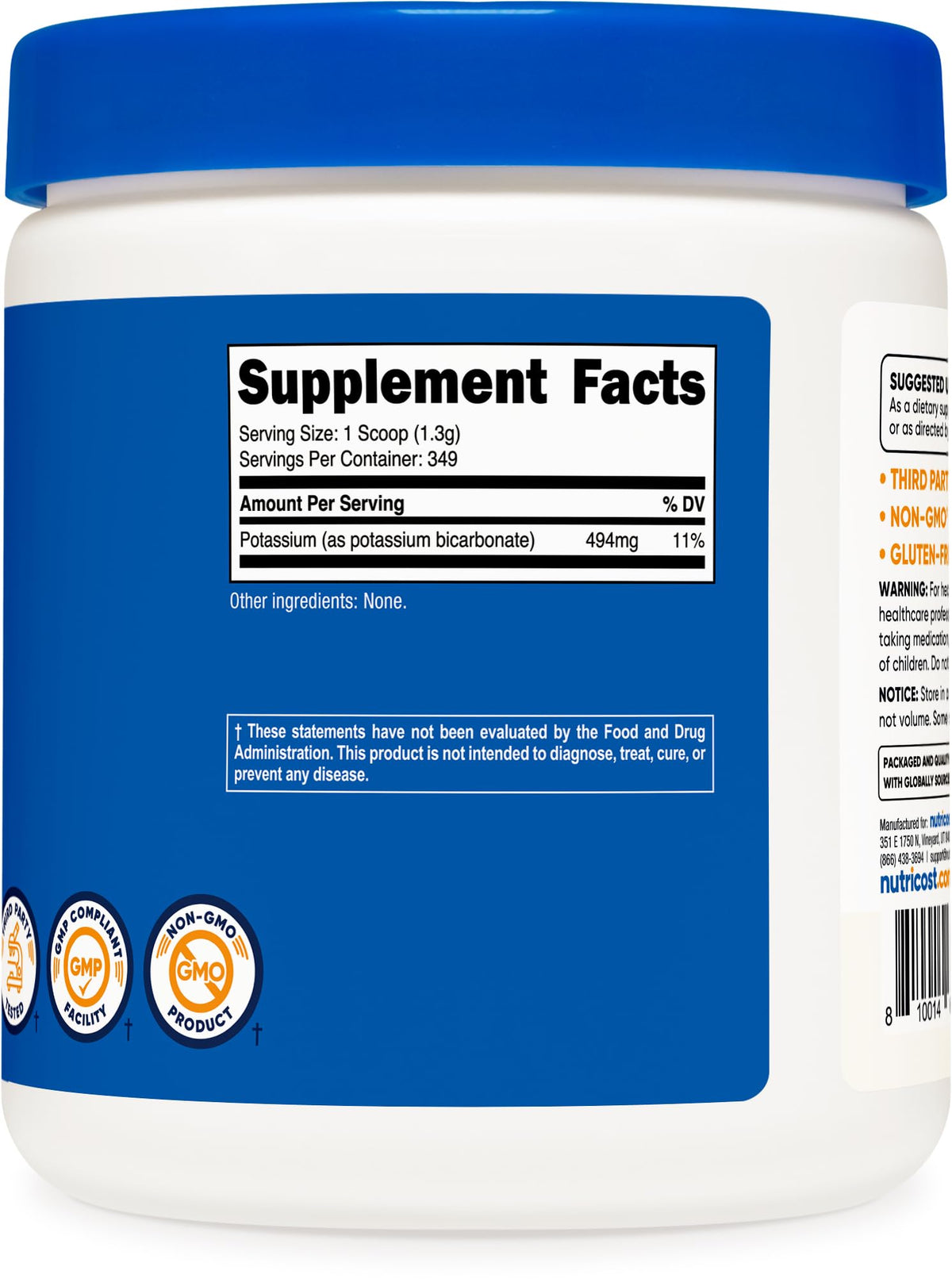 Nutricost Potassium Bicarbonate Powder