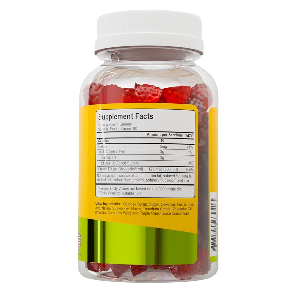 ALFA VITAMINS Vitamin D3 5000 IU Gummies Immune Support - 60 Gummies - image 2