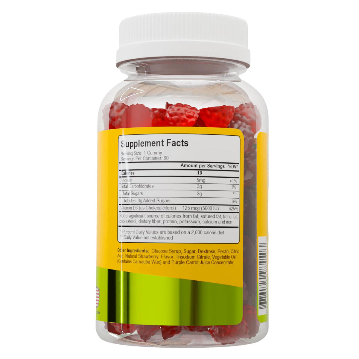 ALFA VITAMINS Vitamin D3 5000 IU Gummies Immune Support - 60 Gummies - image 2