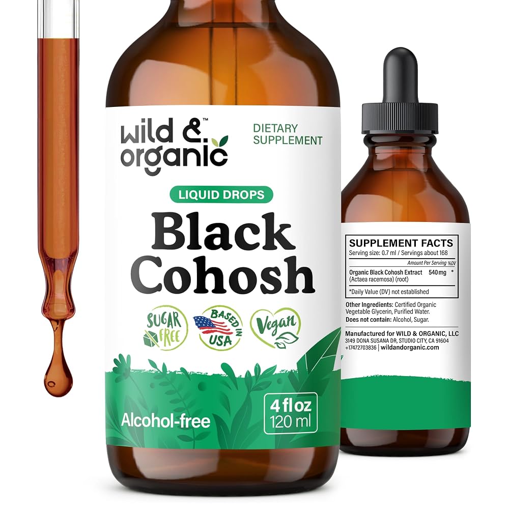 Wild & Organic Black Cohosh Supplements - Menopause Supplements