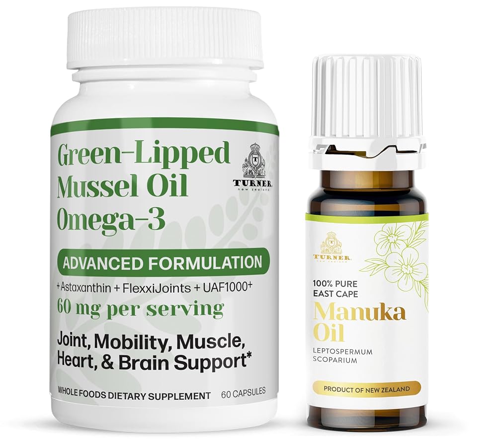 TURNER New Zealand Omega-3 Green Lipped Mussel Oil - 60 Softgels