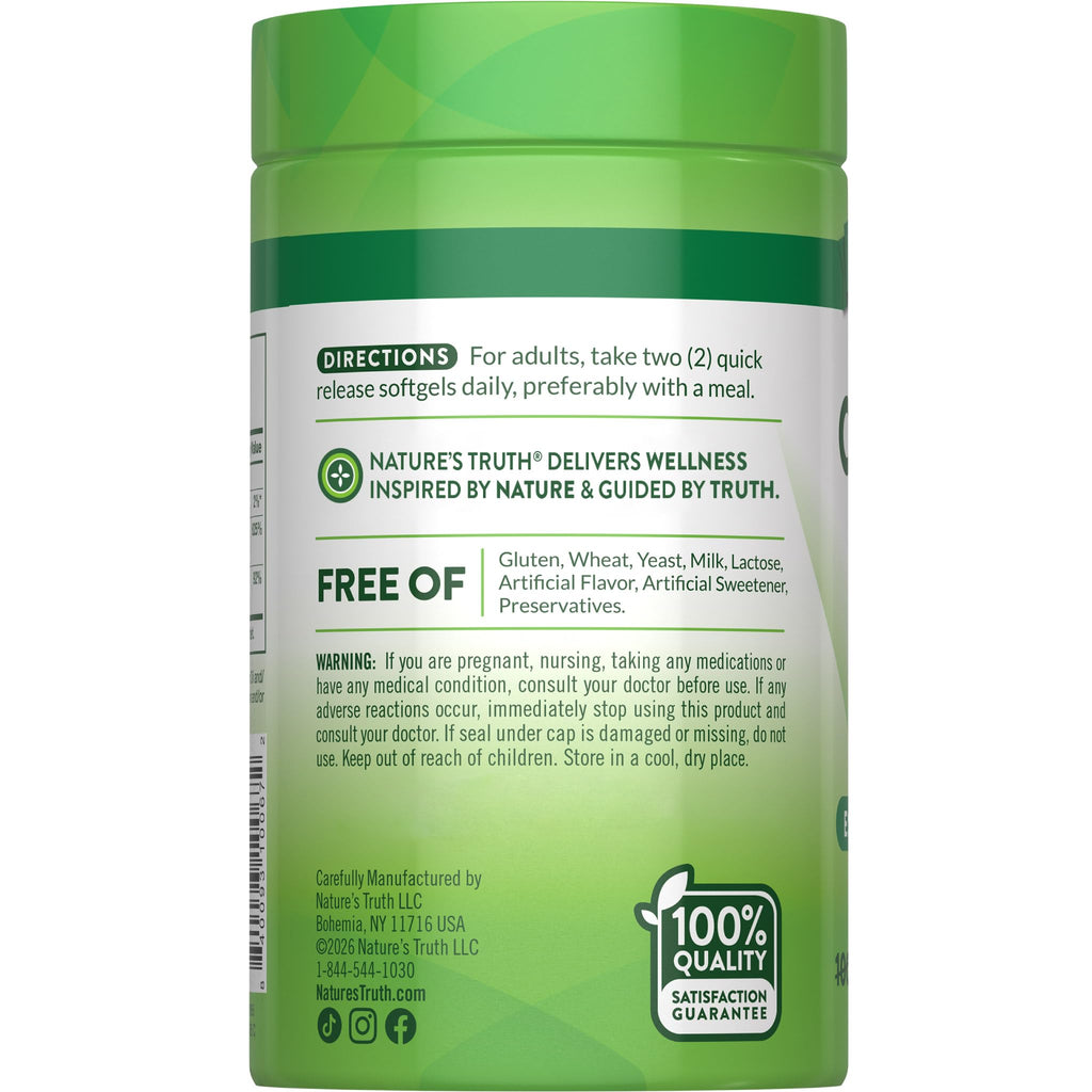 Nature's Truth Absorbable Calcium 1200 mg with Vitamin D3 - 120 Softgels - image 7