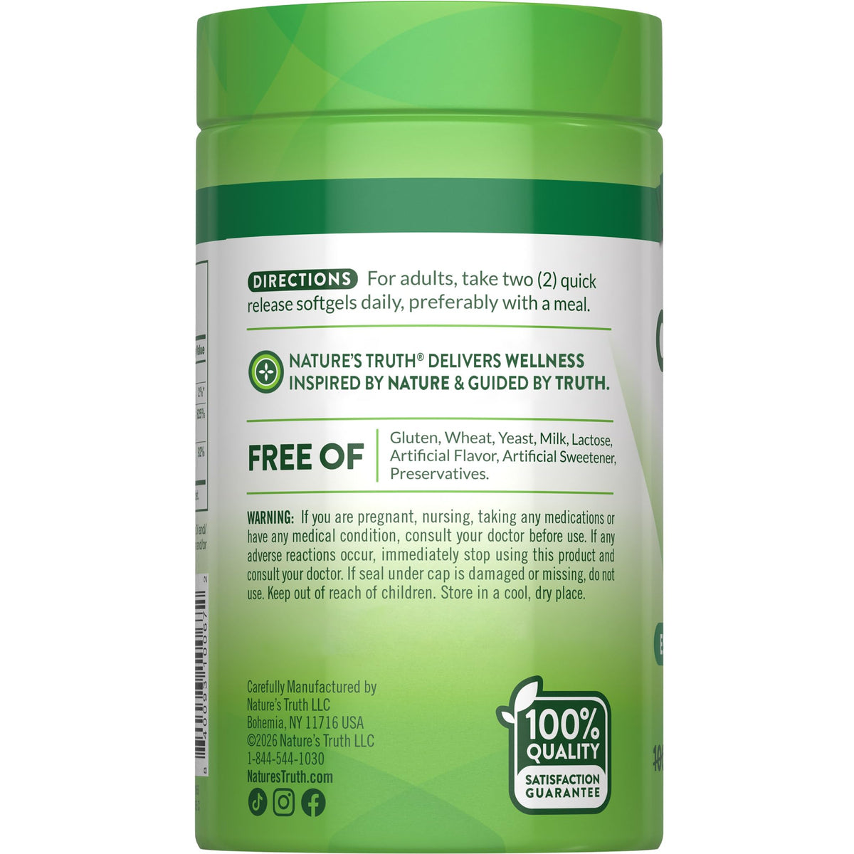 Nature's Truth Absorbable Calcium 1200 mg with Vitamin D3 - 120 Softgels - image 7