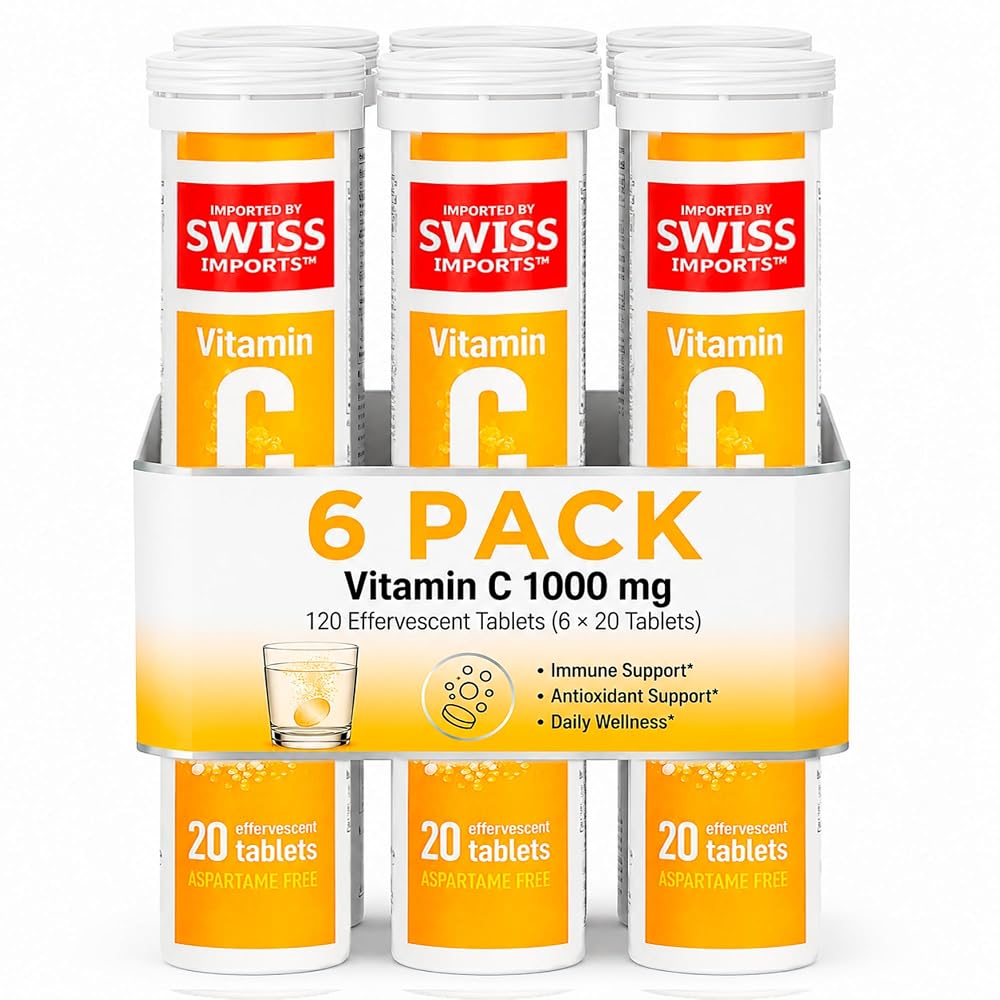 Swiss Imports Effervescent Vitamin C 1000mg Dietary Supplement