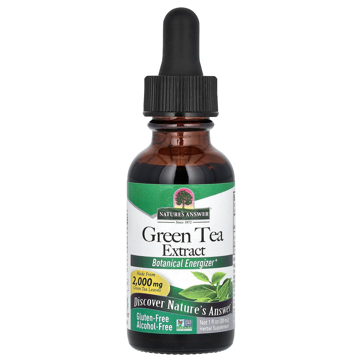 Nature's Answer Green Tea Alcohol Free Liquid - 1 fl oz