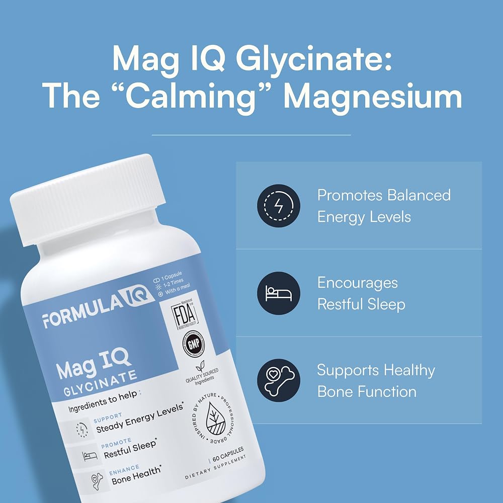 FIQ Mag IQ Magnesium Bisglycinate Chelate - 60 Capsules - image 2