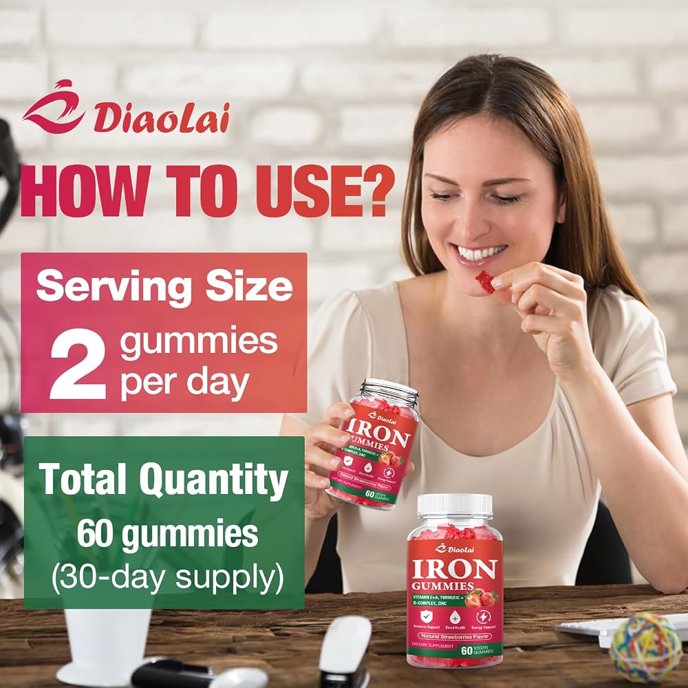 DIAOLAI Vegan Iron Gummies
