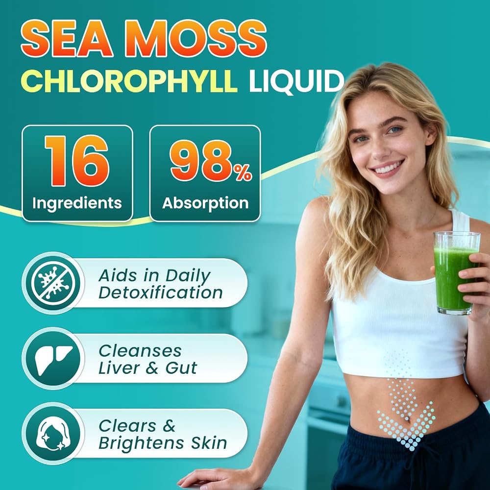 B BEWORTHS 2PACK Sea Moss Drops - Irish Sea Moss Chlorophyll Liquid
